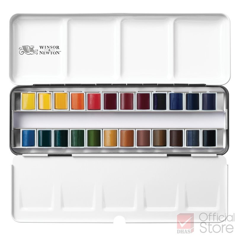 winsor-amp-newton-สีน้ำ-ชุดสีน้ำก้อน-awc-24-สี-light-box-0190553-จำนวน-1-ชุด