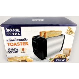 สินค้า OTTO เครื่องปิ้งขนมปัง รุ่น TT-131A เครื่องปิ้ง ขนมปัง ปิ้งได้ครั้งละ2แผ่น ปรับความร้อนได้ 6 ระดับ กำลังไฟ 750 วัตต์