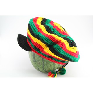 สินค้าราสต้า Tam Rasta Visor Circle Pattern Green Yellow Red หมวกสีสัญลักษณ์ราสต้า ลาย SPIRALS และรูระบายอากาศ