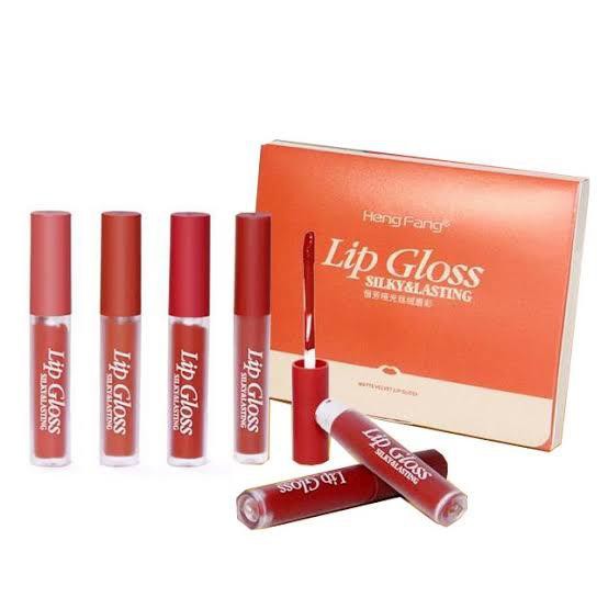 แท้-ส่งไว-heng-fang-no-h7029-lip-gloss-silky-amp-lasting-เซตลิปจุ่มเนื้อกำมะหยี่-6-สี