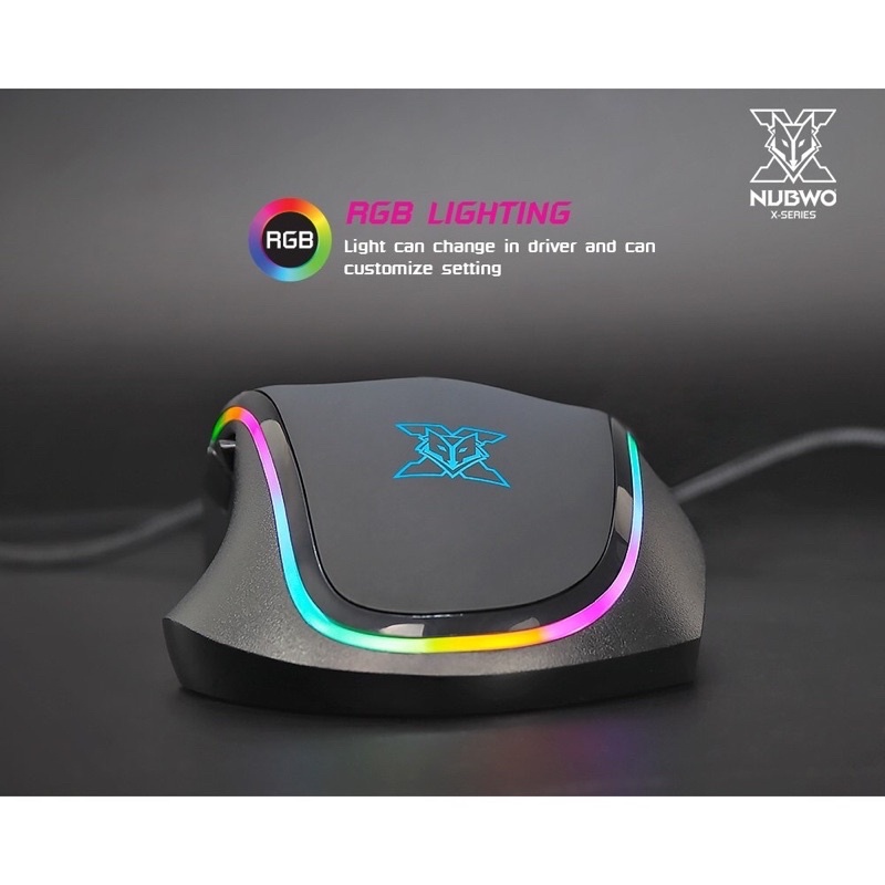 nubwo-x7s-rgb-gaming-mouse-เมาส์เกมมิ่ง-รวดเร็วแม่นยำ-ปรับแต่งแสง-rgb-ได้-ปรับ-dpi-ได้-800-7200-รับประกันสินค้า-2-ปี