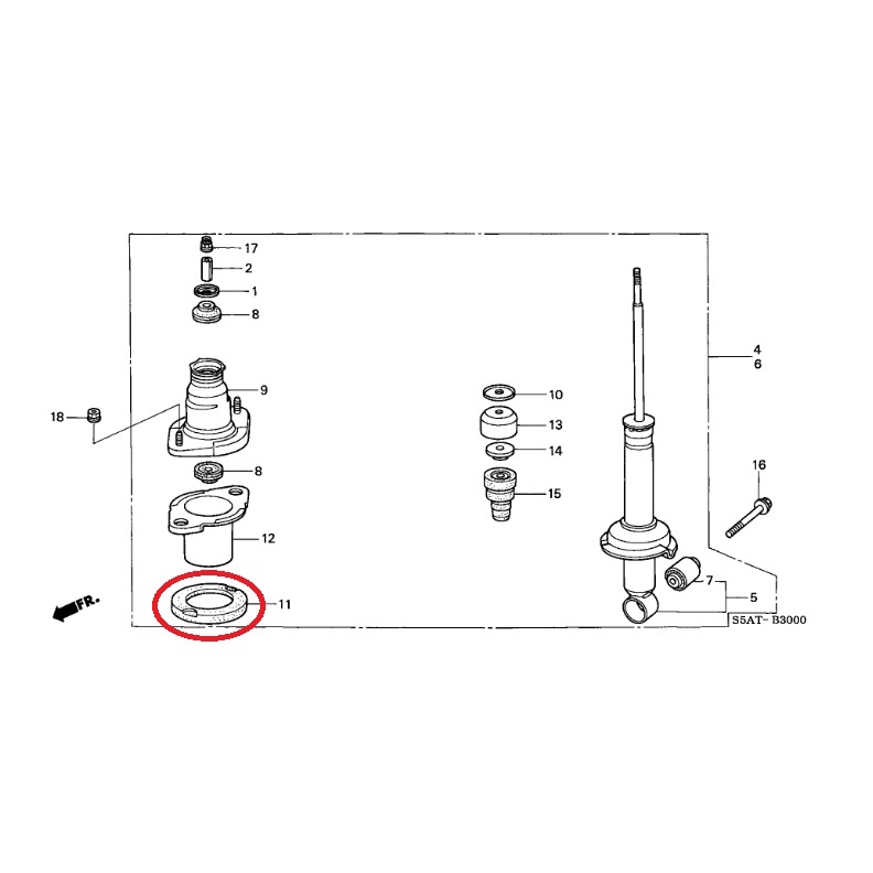 doctor-car-ยางรองสปริงโช๊คอัพหลัง-ฮอนด้า-ซีวิค-ไดเมนชั่น-honda-civic-dimension-2000-2005