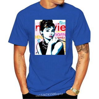 [S-5XL] เสื้อยืดแขนสั้นลําลอง พิมพ์ลาย Audrey Hepburn movie star super ars สไตล์ฮาราจูกุ สําหรับผู้ชาย 810876