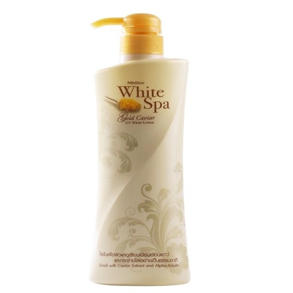 mistine-ไวท์สปาสูตรโกลด์-คาเวีย-uv-white-lotion