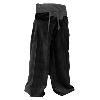 Lupadu Fisherman Pants 2 Tone - UNISEX กางเกงชาวเลผ้าฝ่าย นุ่มสบาย ใส่สะดวก มีลายในตัว สีเทา - ดำ