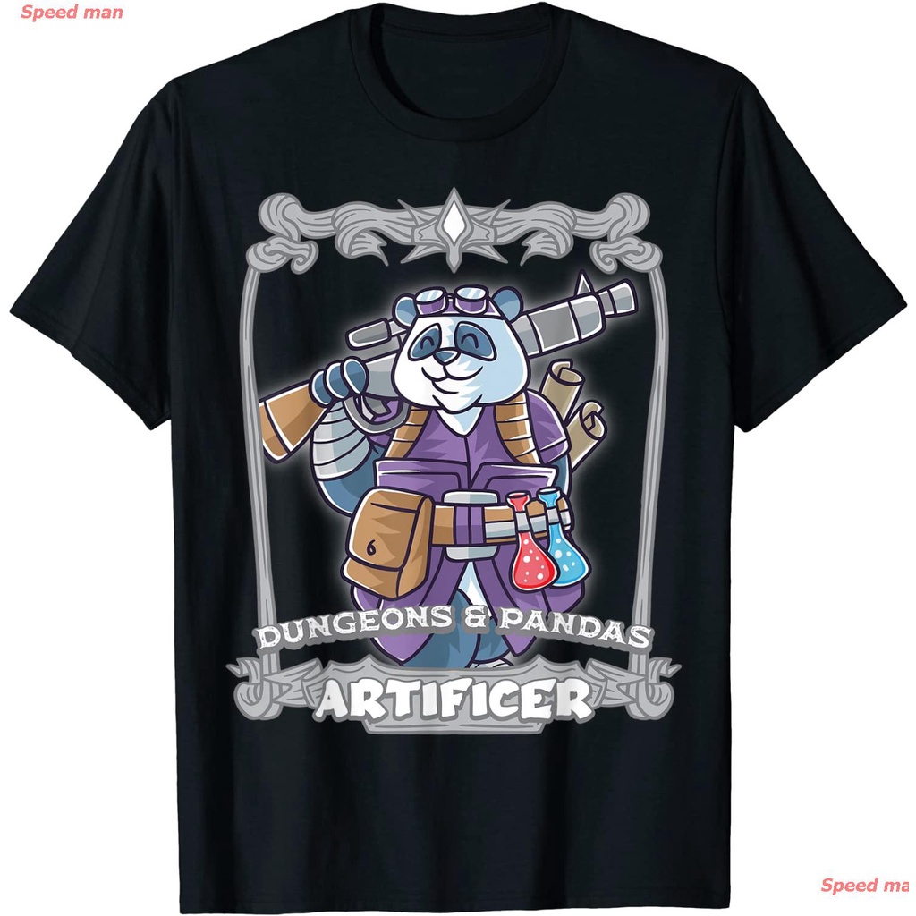ราคาระเบิดspeed-man-ผู้ชายและผู้หญิง-artificer-dungeons-and-pandas-panda-rpg-dice-game-nerd-geek-t-shirt-news-3xl