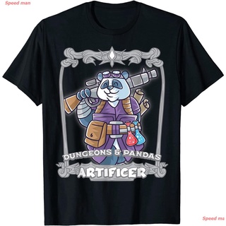 ราคาระเบิดSpeed man ผู้ชายและผู้หญิง Artificer Dungeons And Pandas Panda RPG Dice Game Nerd Geek T-Shirt newS-3XL