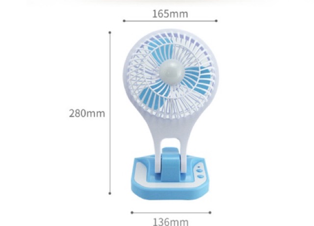 พัดลมusb-พัดลมชาร์จไฟ-พัดลมพร้อมไฟส่องสว่าง-พัดลม-ต่อแผงโซลาร์เซลล์ได้-as001
