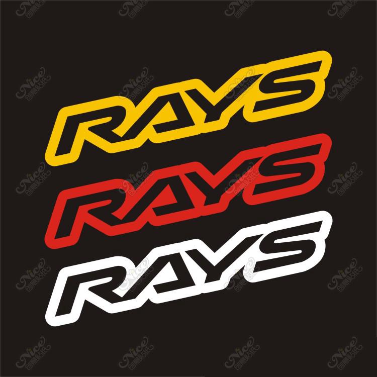 R RAYS สติกเกอร์โลโก้ สําหรับติดตกแต่งขอบล้อรถยนต์