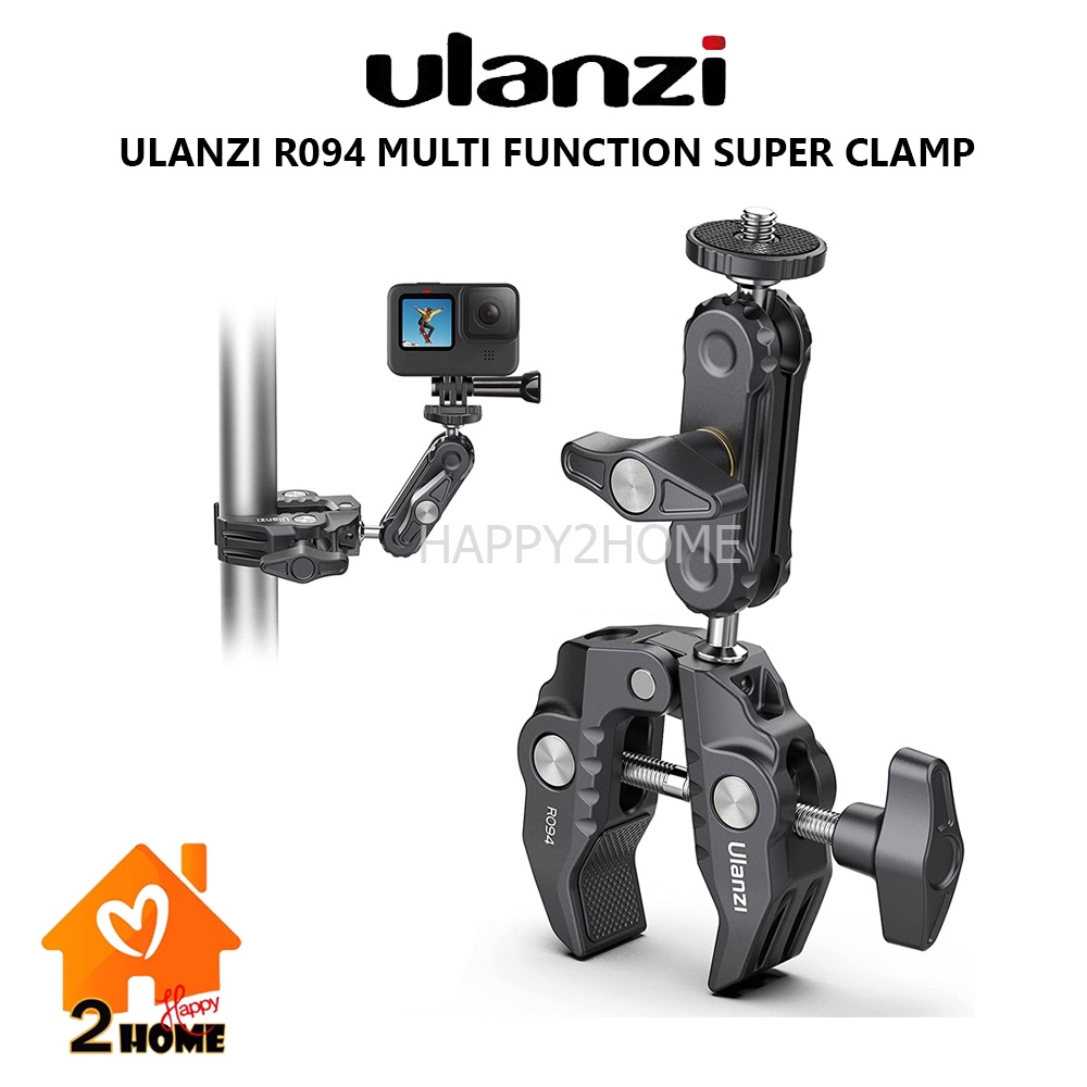 ULANZI R094 อุปกรณ์เมาท์ขาตั้งอะลูมิเนียมหมุนได้ 360 องศาพร้อมสกรู 1/4 ...