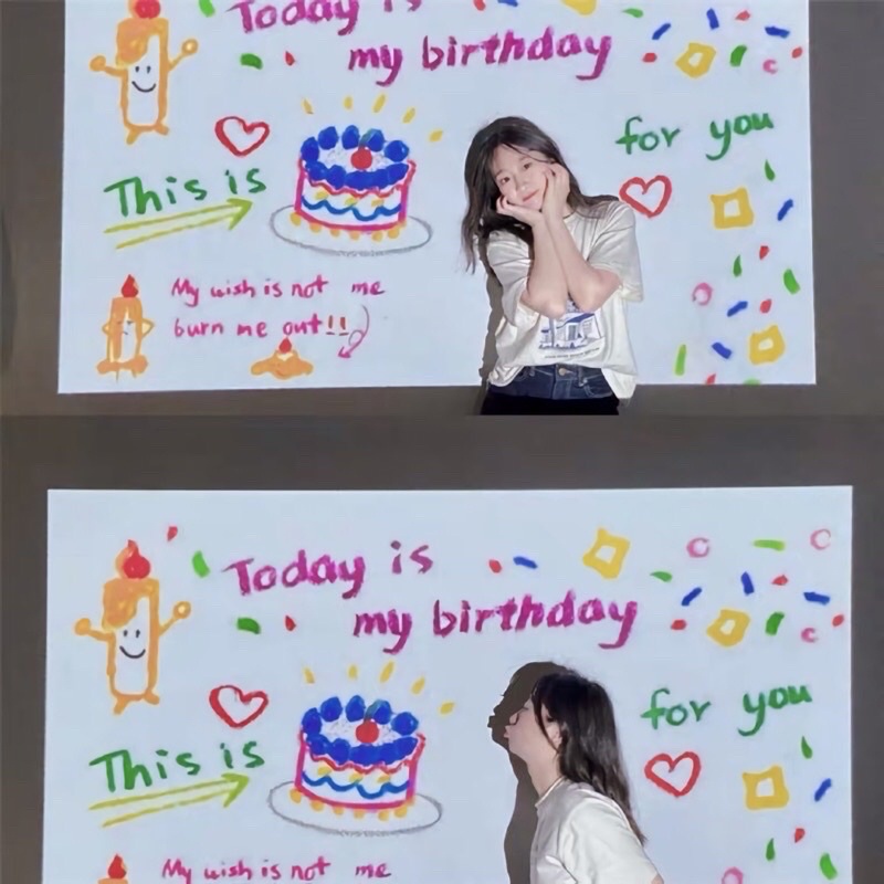 โปรเจคเตอร์วันเกิด-เครื่องฉายภาพ-โปรเจคเตอร์มินิ-happy-birthday-projector-aijiaerbabe