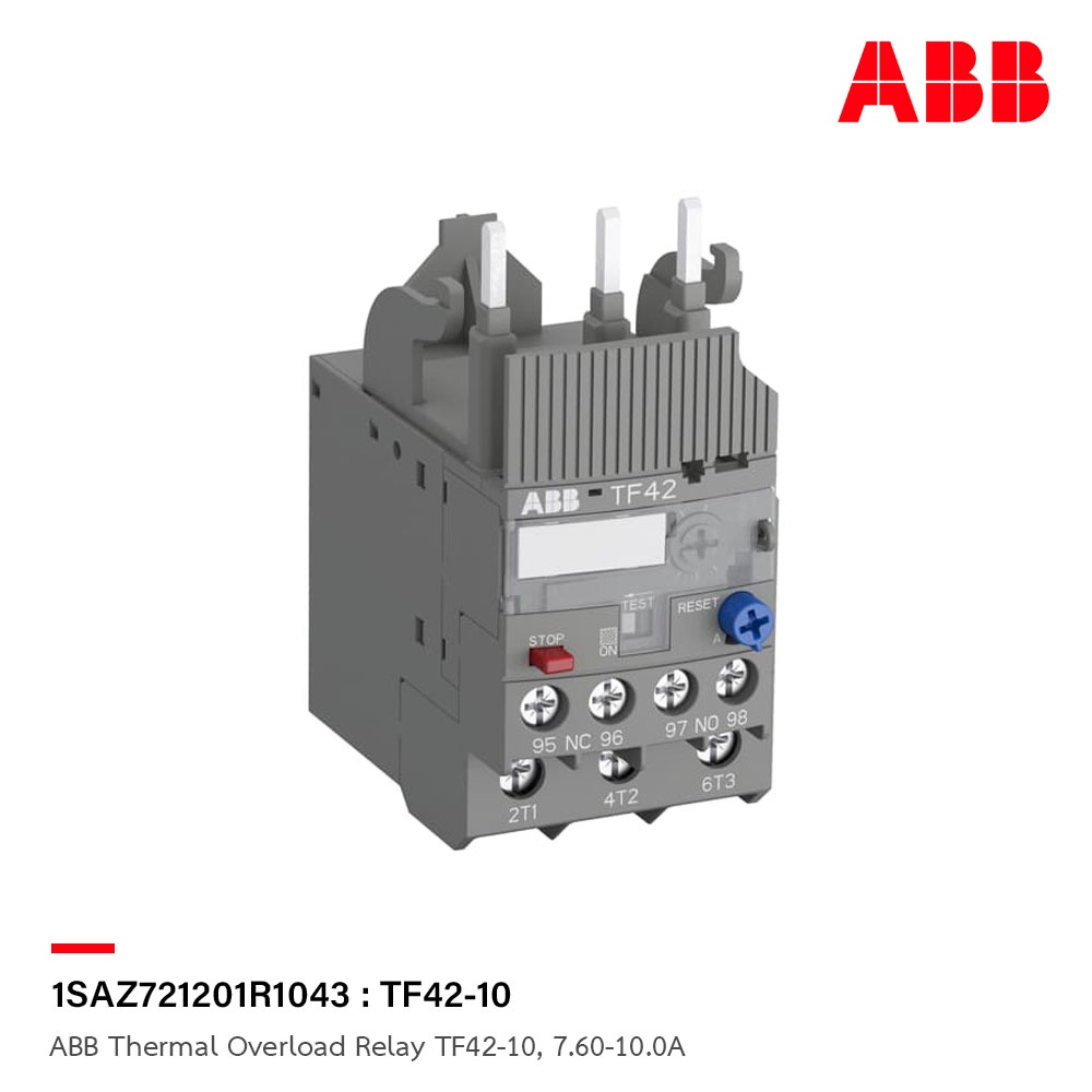 abb-thermal-overload-relay-tf42-10-7-60-10-0a-tf42-10-1saz721201r1043-เอบีบี-โอเวอร์โหลดรีเลย์