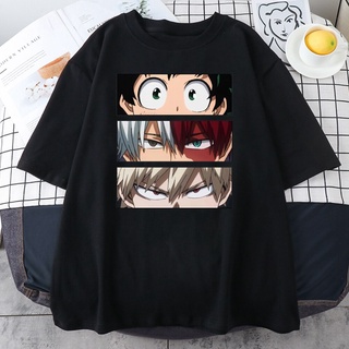 เสื้อยืดโอเวอร์ไซส์เสื้อยืด ทรงหลวม ระบายอากาศได้ดี พิมพ์ลาย My Hero Academia Streetwear สไตล์เรียบง่าย สําหรับผู้ชายS-3