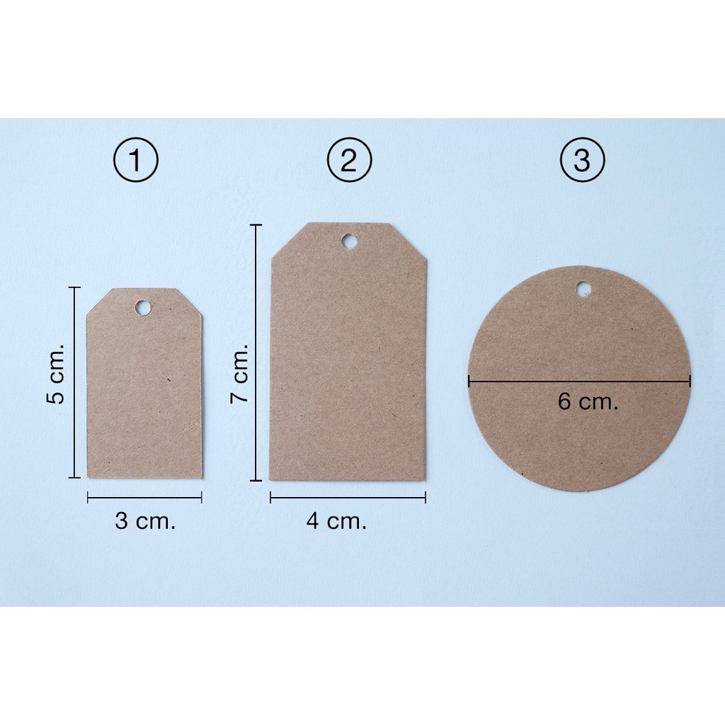 ป้ายแท็กเปล่าสีน้ำตาล-100-ชิ้น-มี-3-แบบให้เลือก