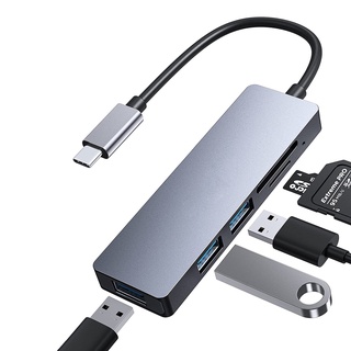 5in1 ฮับ USB c Type-c เป็น SD TF USB3.0 USB2.0 Type c สําหรับแล็ปท็อป โทรศัพท์มือถือ แท็บเล็ต
