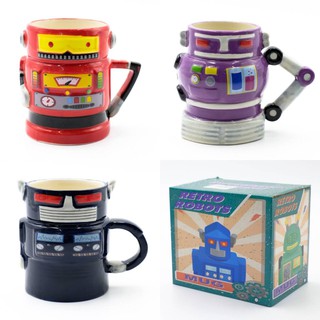 RETRO ROBOT MUG แก้วหูจับเซรามิกหุ่นยนต์