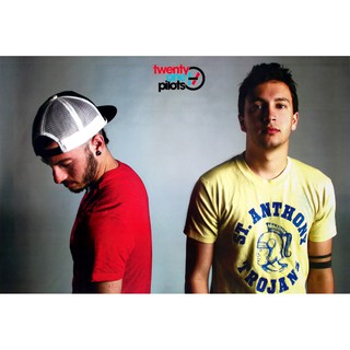 โปสเตอร์ รูปถ่าย วง ดนตรี ร็อก Twenty One Pilots (2009) POSTER 24"x35" Inch Alternative Tyler Joseph Josh Dun V3