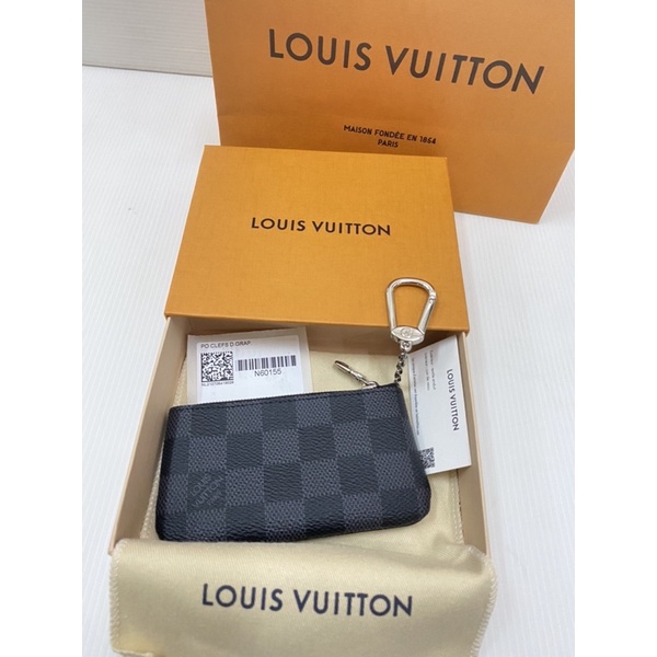 NWT Louis Vuitton Key Pouch - Damier Graphite - N60155