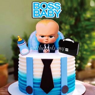 Boss Baby ชุดท็อปเปอร์เค้กวันเกิด ของเล่นสําหรับเด็กผู้ชาย