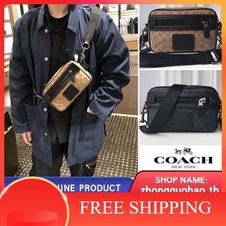 แท้ %【มีกล่อง , ใบแจ้งหนี้ , บัตร 】coach F69333 กระเป๋าสะพายข้างผู้ชาย กระเป๋าผู้ชาย กระเป๋าสะพายพาดลำตัว