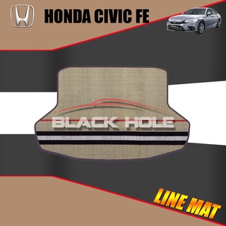 Honda Civic FE ปี 2021 - ปีปัจจุบัน Blackhole Trap Line Mat Edge (Trunk ที่เก็บสัมภาระท้ายรถ)