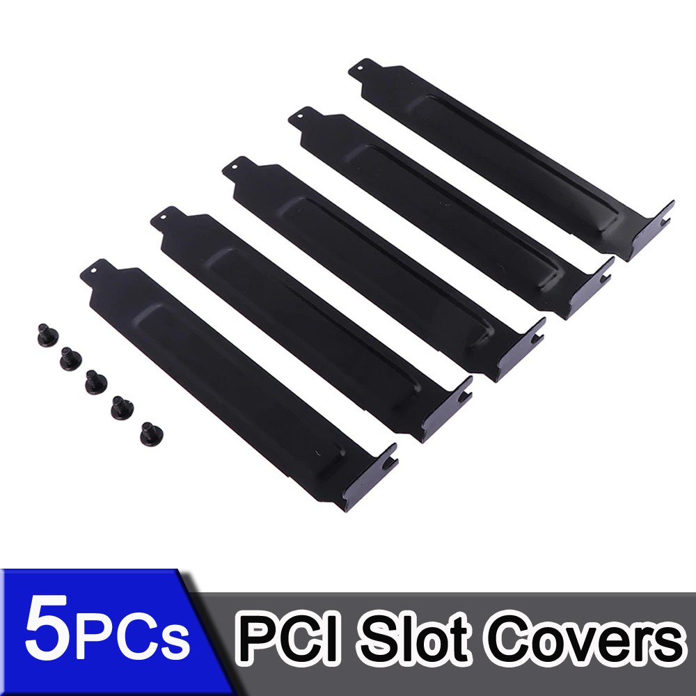 แผ่นเหล็กปิดหลัง-case-5pcs-lot-black-hard-steel-pci-slot-cover-bracket-w-screws-full-profile-expansion-dust-filter-bl