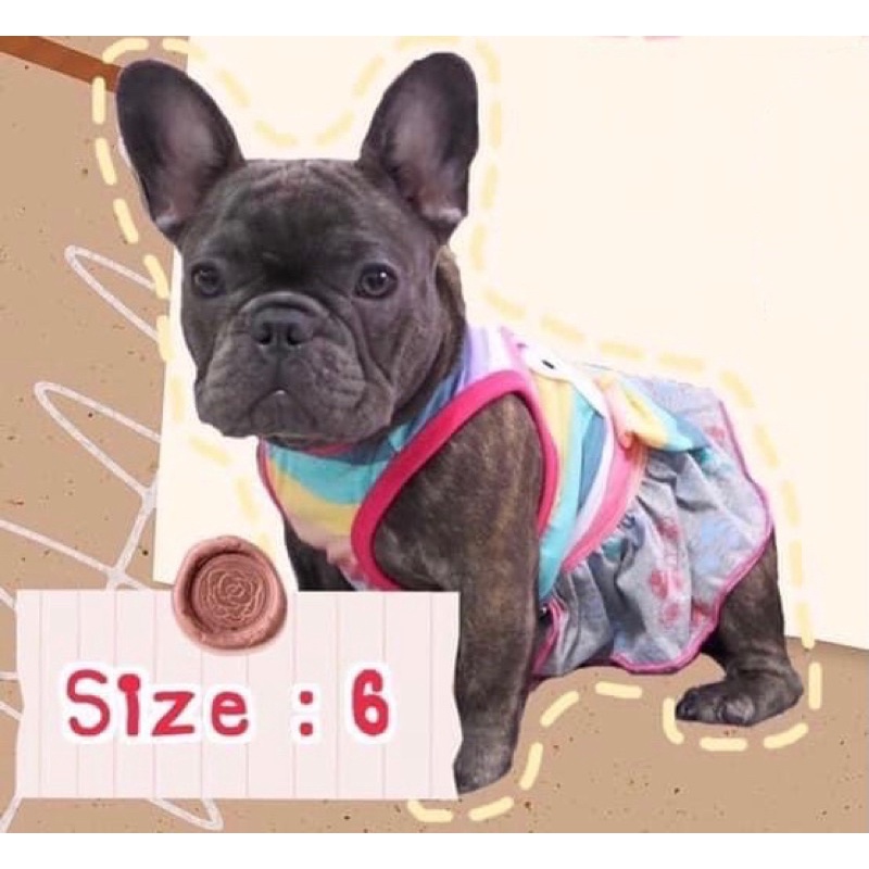 ภาพหน้าปกสินค้าชุดกระโปรงสุนัข (Size SS-10)