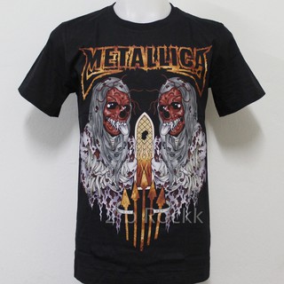T-shirt  เสื้อวง Metallica เสื้อยืด เสื้อ เมทัลลิกา S80 ไซส์ยุโรปS-5XL