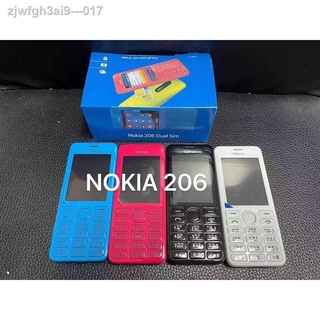 ภาพขนาดย่อของภาพหน้าปกสินค้าhot โทรศัพท์มือถือNOKIAรุ่น206 duai sim classic mobile phone full set*4สีพร้อมส่ง จากร้าน zxh1989 บน Shopee ภาพที่ 2