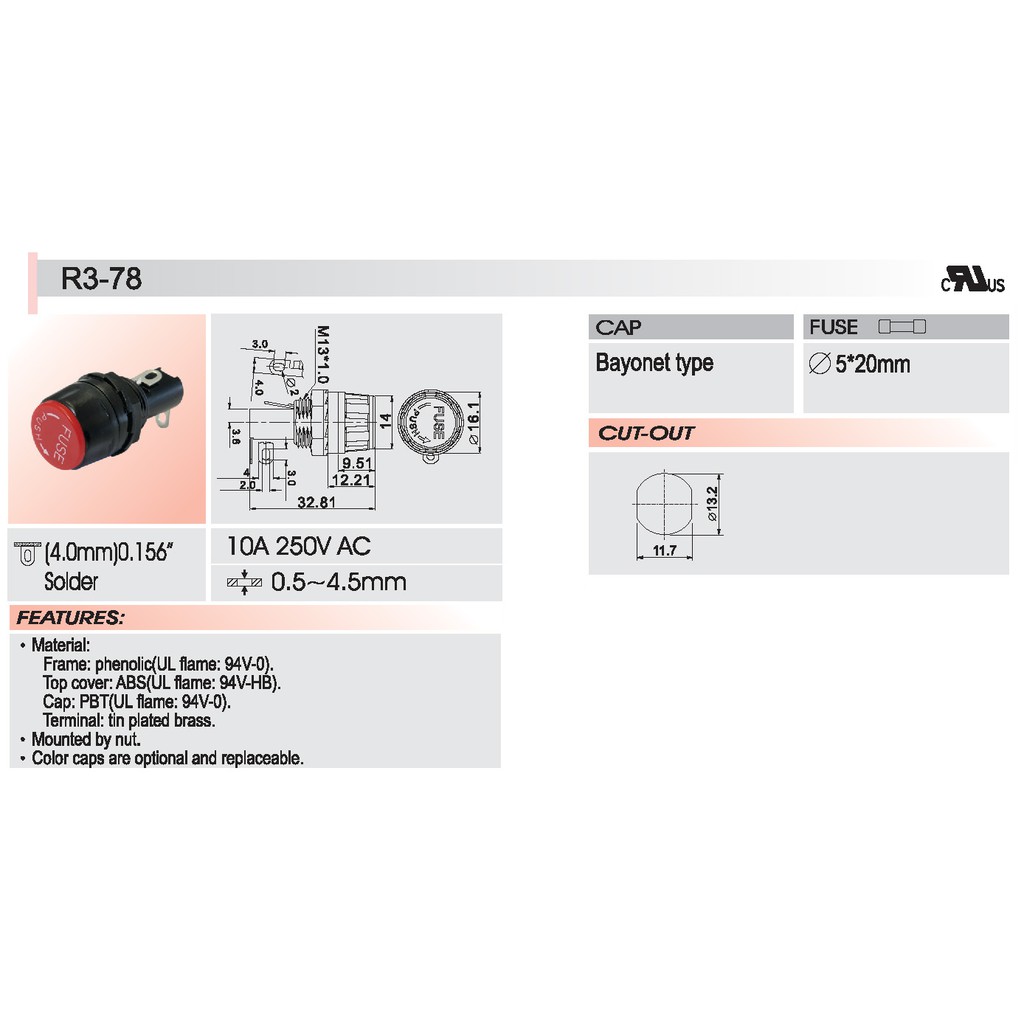 sci-กระบอกฟิวส์-ขนาด-20มม-10a-250v-สีแดง-รุ่น-r3-78a