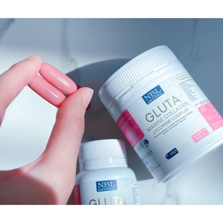 ภาพขนาดย่อของภาพหน้าปกสินค้าส่งฟรี NBL gluta marine กลูต้า BRC+แครนเบอรี่ โรสฮิป ฟื้นฟู ปรับผิวเนียนนุ่ม วิตามินเร่งขาว ผิวใส ออร่าอย่างเป็นธรรมชาต จากร้าน i_mall789 บน Shopee