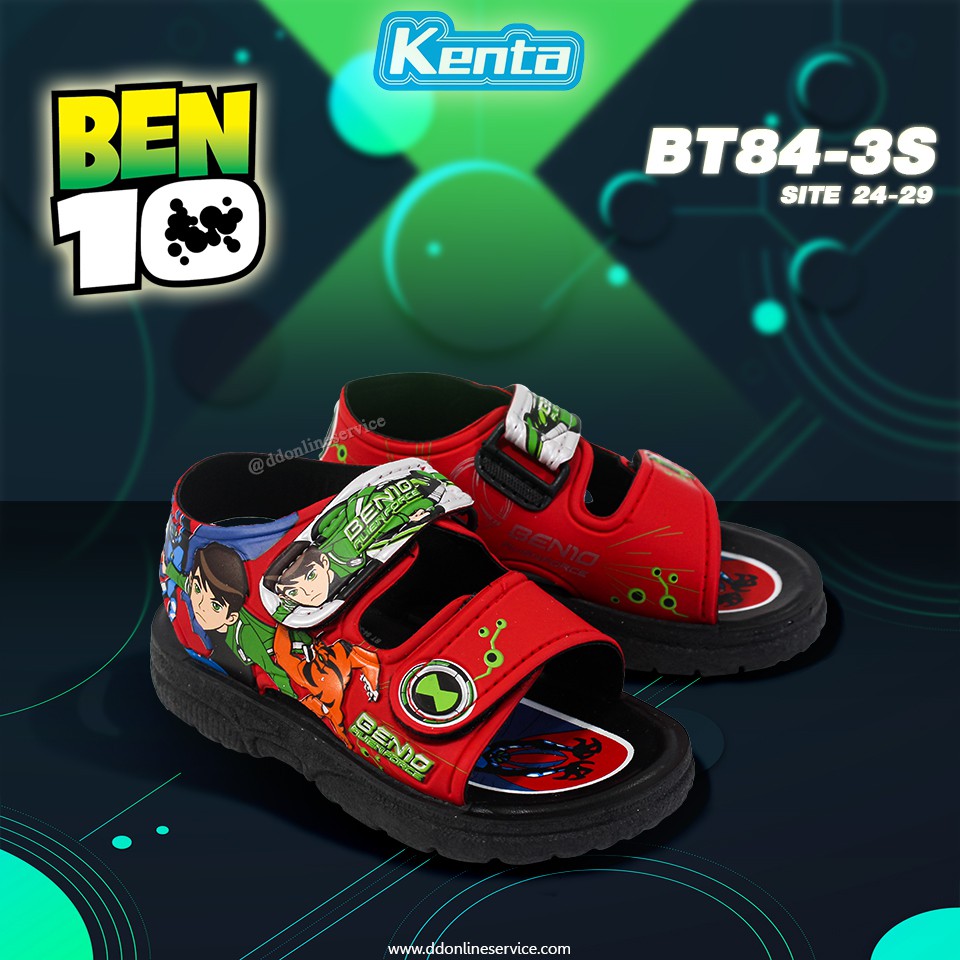 รองเท้าเด็กผู้ชาย-kenta-รุ่น-bt-84-3s-รองเท้าแตะรัดส้นเด็กผู้ชาย-ลาย-ben10-ใหม่ล่าสุด
