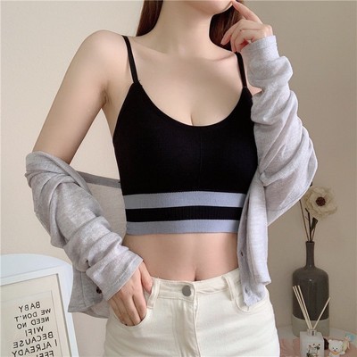 a58-สปอร์ตบรา-เสื้อสายเดี่ยว-สายปรับได้-ผ้าแน่นใส่กระชับ-ยืดหยุ่นตามขนาดหน้าอก