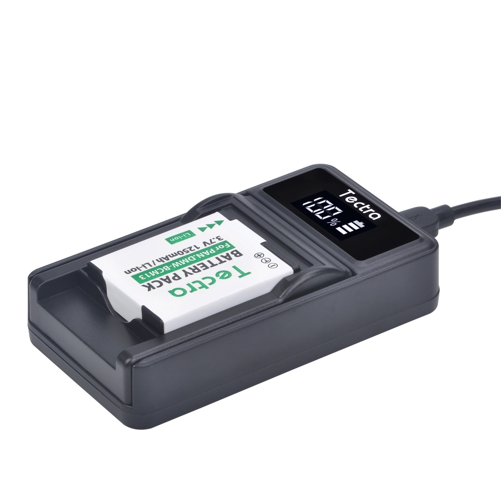 DMWBCM13 DMW BCM13E BCM13PP Battery + LED Charger for Panasonic Lumix