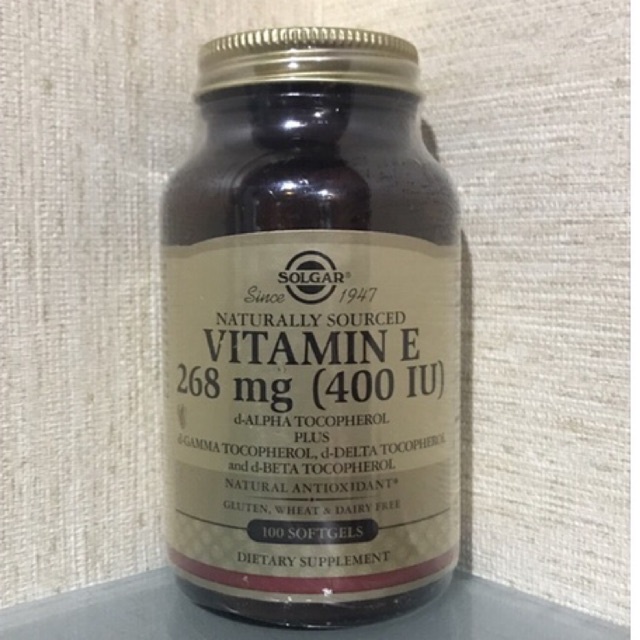 พร้อมส่ง-solgar-vitamin-e-400-iu-100-softgels