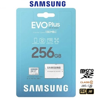 สินค้า Samsung 256GB EVO Plus Micro SDXC With SD Adapter