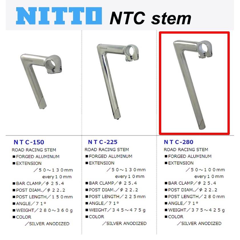 สเต็มคอจุ่มสูง-280มม-nitto-ntc280-คอหงส์-25-4x50-60-70-80-90-100