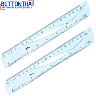 Deli H10 Ruler ไม้บรรทัดแฟนซี ยาว 20 เซนติเมตร (แพ็คกล่อง 30 ชิ้น) ไม้บรรทัด ไม้บรรทัดแฟนซี เครื่องเขียน อุปกรณ์การเรียน