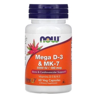 ภาพหน้าปกสินค้า[พร้อมส่ง]  Now Foods MK7 / MEGA D3 & MK7 5,000IU /180mcg 60 &120 Capsules วิตามินดี3 ที่เกี่ยวข้อง