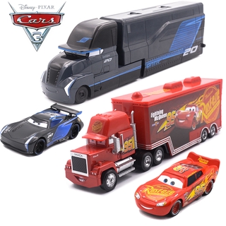 รถของเล่น Disney Pixar Cars 2 Lightning Mcqueen & Mack Truck 1 : 55 สําหรับเด็ก