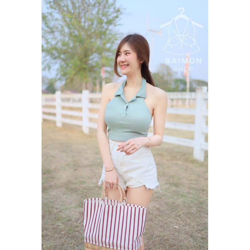 เสื้อครอปสุดน่ารักปนเซ็กซี่-คอโปโล