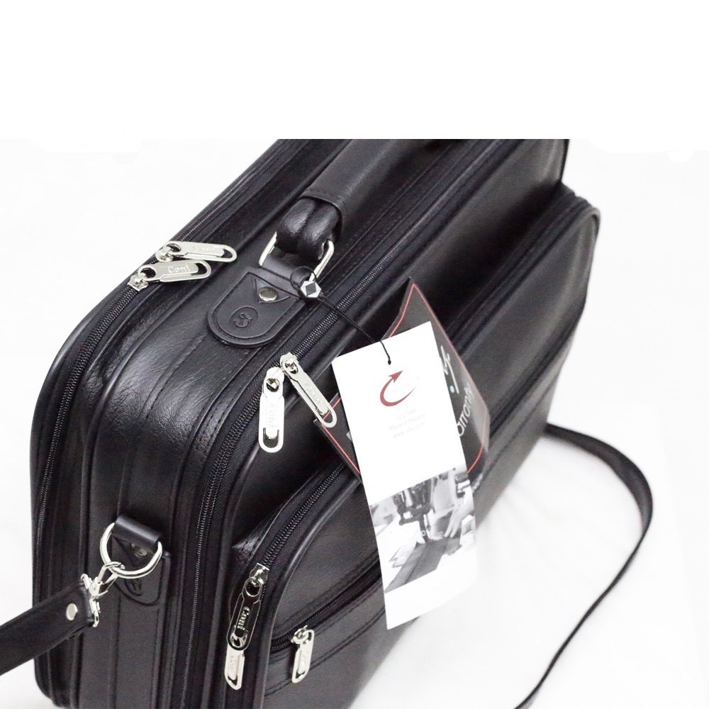 coni-cocci-กระเป๋ากระเป๋าสะพายไหล่-กระเป๋าใส่เอกสาร-กระเป๋าถือขนาด-17-นิ้ว-รุ่น-4011-m-black