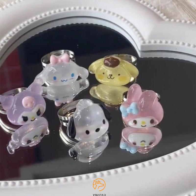 ภาพสินค้าแหวนเรซิ่น รูปสุนัข Cinnamoroll Kulomi น่ารัก สําหรับคู่รัก แฟนสาว จากร้าน xinyia2.th บน Shopee ภาพที่ 1