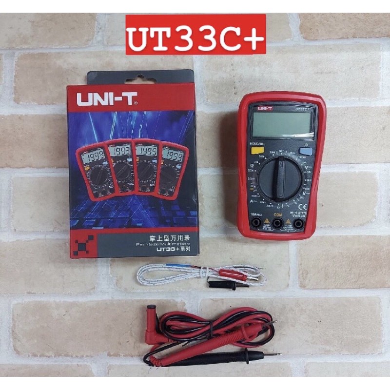 UNI-T ut33c + มัลติมิเตอร์แบบดิจิทัลช่วงอัตโนมัติขนาดปาล์มAC DCโวลต์ ...
