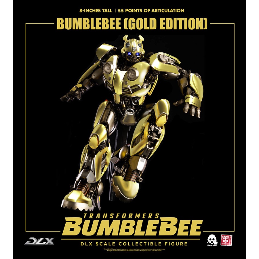 threeZero Transformers Bumblebee DLX (Gold Edition) Collectible