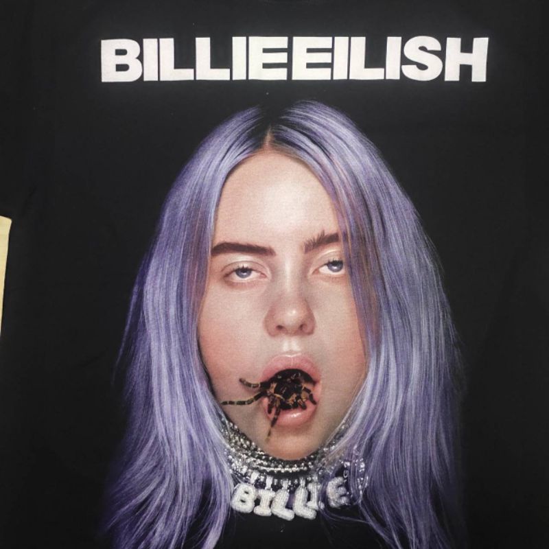 แฟชั่นยูนิเซ็กซ์-เสื้อยืดใหม่-cod-เสื้อยืด-billie-eilish-raptee-hiphop-เสื้อวง-billieeilish-coming-club