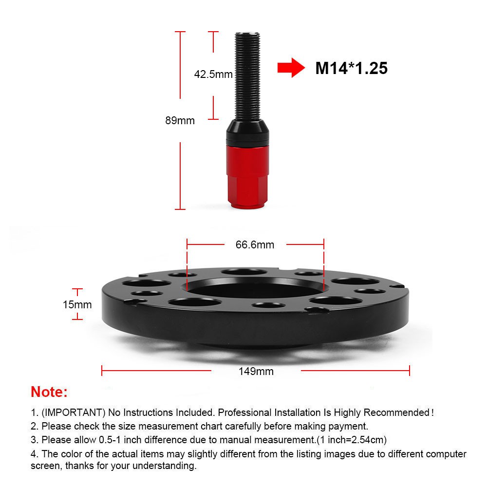 สเปเซอร์ล้อรถยนต์-15-มม-5x112-มม-66-6-มม-m14x1-25-สําหรับ-bmw-x5-g05-x7-g07-2018-amp-mini