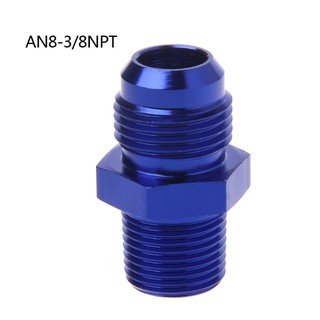 Various AN6 AN8 NPT Straight Fuel Oil Air System Hose End Fitting Adapter Blue