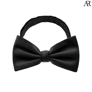 ANGELINO RUFOLO Bow Tie ผ้าไหมทออิตาลี่คุณภาพเยี่ยม โบว์หูกระต่ายผู้ชาย ดีไซน์ Dot สีดำ/ม่วงเข้ม/เขียว