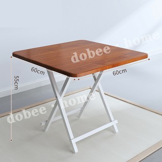 ภาพย่อรูปภาพสินค้าแรกของโต๊ะไม้พับได้ โต๊ะทานข้าว โต๊ะกินขาว วางของ โต๊ะสนาม ไม่ต้องประกอบ ประหยัดพื้นที่ 70x70x75CM